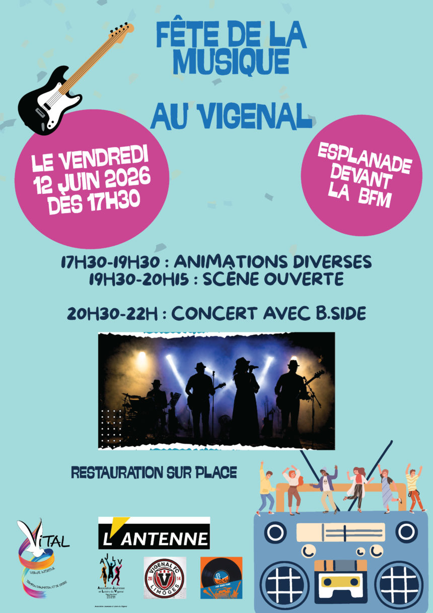 Fête de la musique au Vigenal le 12 juin avec BE.SIDE Fête de la musique au Vigenal le 12 juin avec BE.SIDE
